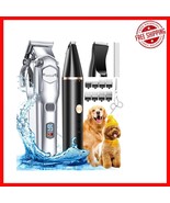 Rechargeable Cordless Pet Grooming Kit for Thick Coats - Waterproof Design - $88.10