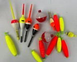 Lot Of 16 FISHING BOBBERS Round Floats Red White Orange Thill Yellow    ... - $15.83