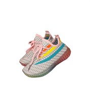 Lola + The Boys girl&#39;s peachy rainbow trainer shoes in Multi - size 6Y (37) - £41.59 GBP