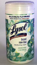 Lysol Wipes-brand new day coconut water &amp; sea mineral scent-80ct Wipes-SHIP 24HR - £7.69 GBP