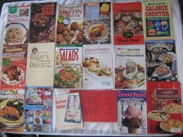 Lot of 18 vintage Cookbooks Pamphlets Ephemera Candy Cakes Muffins Soups Pasta 2 - £14.47 GBP