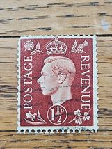 Great Britain Stamp King George VI 1 1/2d Used 237 Wave Cancel - €1,46 EUR