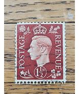 Great Britain Stamp King George VI 1 1/2d Used 237 Wave Cancel - $31.00 MXN