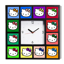 Hello Kitty Color Wheel Rainbow Clock with 12 pictures - £26.84 GBP