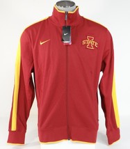 Nike Collegiate Iowa State Red &amp; Gold Zip Front Track Jacket Men&#39;s NWT - $89.99