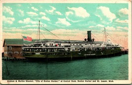 Steamer City Of Benton Porto Graham &amp; Morton Linea Nave a Vapore Unp 1920s - £14.51 GBP