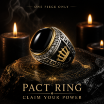Black Stone Pact Ring – Protection Talisman, Personal Power Vow Ring - $1,035.00