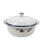 Lenox Chinastone Poppies On Blue Casserole Dish Lid Microwave Freezer Sa... - $49.50