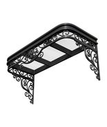 French Style Door Canopy, Aluminum Construction, Black, Decorative Wroug... - $55,435.50 MXN