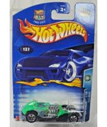 Hot Wheels Alt Terrain 1/10 Flat Racer 2003 137 Green Car Diecast Vehicle - $3.19