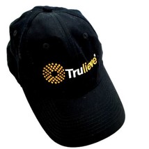Trulieve Black Cap Hat White &amp; Yellow Embroidered Logo Hook n Loop  - £9.29 GBP
