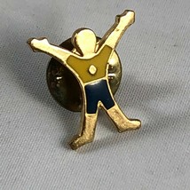 Vintage Webelos Boy Scouts Metal Enamel Pin - Jumping Jack Exercise Happy Boy - $4.75