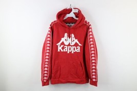 Vintage Kappa Soccer Mens Medium Faded Spell Out Taped Logo Hoodie Sweat... - £46.74 GBP