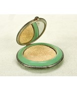 Turquoise Enamel Powder Compact w/Mirror, Vintage Washington D.C. Souvenir - $40.26 CAD