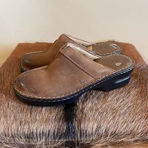 Born - Boc Leather Slip On Brown Mules Women&#39;s 9 BC1079 *FLAKING - READ* - $14.00