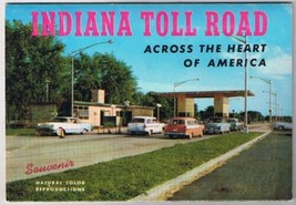 Indiana Postcard Booklet Indiana Toll Road Across Heart Of America 1957 - £2.32 GBP