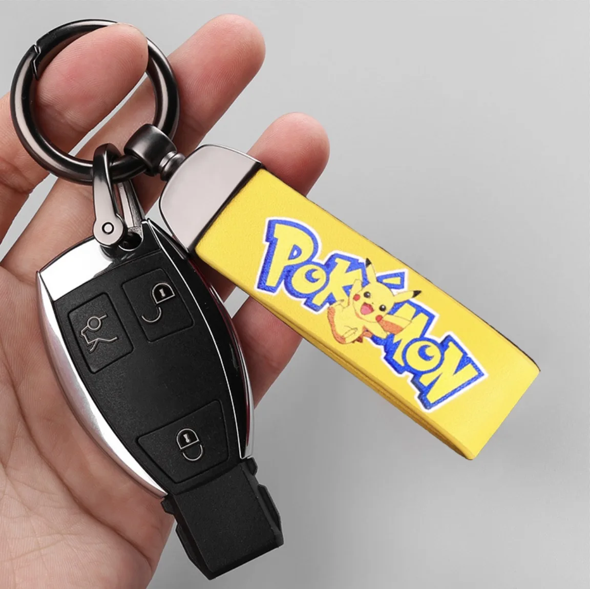 Pokemon Keychain Anime Figures Pikachu Car Keychain Pendant Toys Cartoon Keyring - £12.24 GBP