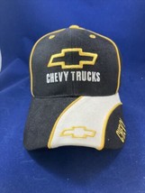 Checkered Flag CFS Chevy Trucks Chevrolet Black/Gold Embroidered Adjusta... - $19.75