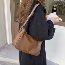 Women&#39;s PU Baguette Bag, Vintage Tote Bag, Large Capacity Shoulder Bag - £15.27 GBP