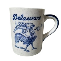 Delaware Blue Hen Pottery Coffee Mug Glazed Souvenir  - $14.55