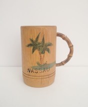 Vintage Nassau Collectible Wood Mug Cup Travel Souvenir 1970s - £11.73 GBP