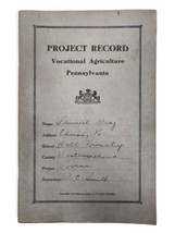 Vintage Project Record Book For Students Of Vocational Agriculture 1940 - £23.14 GBP