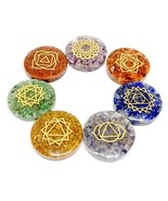 7 Chakra Disc Set ~ Chakra Healing, Pocket Orgonite Stones, Meditation A... - £15.72 GBP