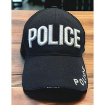 Police Hat Black Cap Costume Embroidered Logo West Best Headwear - £9.42 GBP