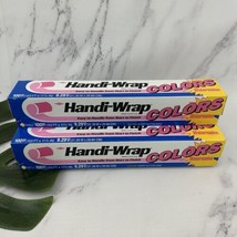 Dow Handi-Wrap Colors Vintage NOS Watermelon Pink Plastic Wrap Lot of 3 90s - $39.59