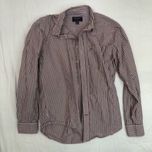 American Eagle M Burgundy And White Men’s Button Down Shirt - £5.32 GBP