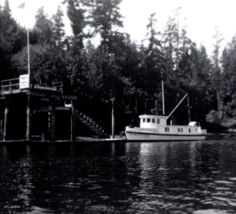 Boat Near Dock Original Found Photo Vintage Photograph Antique Nautical ... - $9.95