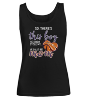 Basketball Mom Tank Top There&#39;s This Boy - Basketball Black-W-TT - £15.99 GBP