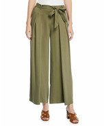 Eileen Fisher Heavy Tencel Twill Wide Leg Pants Olive Sz 8 Olive Green NWT - $52.49