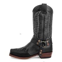 Men Boots Leather Autumn Winter Mid-calf Handmade Retro Shoes Brithsh Boots for  - £72.09 GBP
