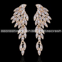 Mecresh Silver Color Crystal Wedding Drop Earrings for Women Korean Eagle Animal - £7.70 GBP