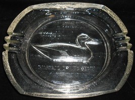 Rare! Mid Century Blenko Glass Pintail Drake Decoy Large Heavy Glass Ashtray - £96.24 GBP