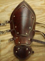 Steampunk Viking Leather Bracers Medieval Adjustable Gauntlet Armor Leat... - £116.16 GBP