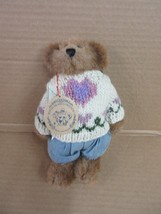 NOS Boyds Bears Bailey &amp; Friends Knitted Sweater Pink Heart B83 G* - £21.39 GBP