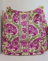 Vera Bradley Pink &amp; Green Floral Julep Tulip Mini Crossbody Bag Purse - $12.55