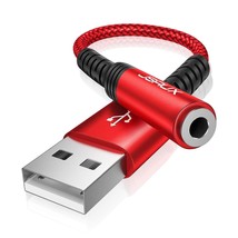 Usb To 3.5Mm Jack Audio Adapter,Usb To Audio Jack Adapter Headset,Usb-A To 3.5Mm - £14.38 GBP