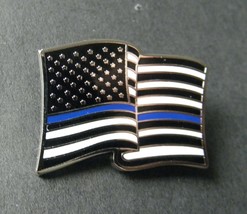 POLICE HONOR THIN BLUE LINE USA FLAG LAPEL PIN BADGE 1.25 INCHES - $5.74