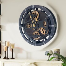 Mantel Clock 17 Inches convertible into Wall Clock Vintage Black - £132.90 GBP