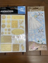 Lot Of 2 Wedding Embellishment, 3D Dimensional Sticker Sheets , creative - £7.46 GBP