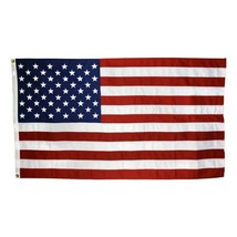 US Flag 3 x 5 ft: 100% American Made Cotton Embroidered Stars and Sewn Stripes - $91.99