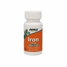NOW Supplements, Iron 18 mg, Non-Constipating*, Essential Mineral, 120 Veg Ca... - £10.78 GBP