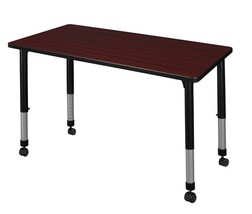 Regency MT4224MHAPCBK 42 x 24 in. Kee Height Adjustable Mobile Classroom Table - £278.09 GBP