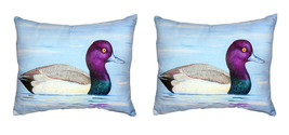 Pair of Betsy Drake Lesser Scaup No Cord Pillows 16 Inch X 20 Inch - £62.14 GBP