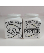 Kingsbridge I&#39;ll Be Your Salt If You&#39;ll Be My Pepper 3.25&quot; Salt &amp; Pepper... - $16.38 CAD