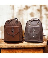 Handmade Brown Leather Backpack: Bookish Vintage Style Travel Bag - $3,659.40 MXN
