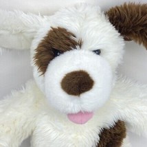 Puppy Dog Stuffed Animal Build A Bear Plush Brown White Poseable Ears BAB 16&quot; - £11.12 GBP